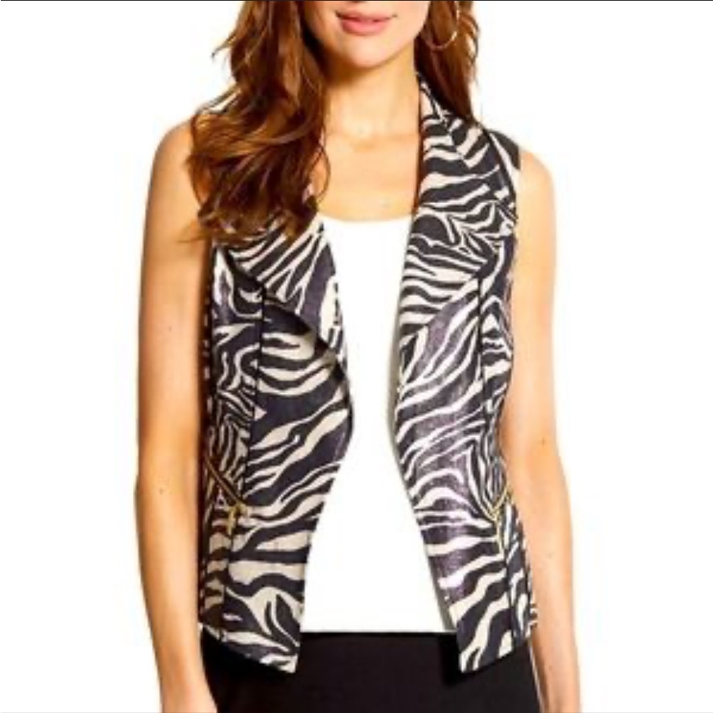 Chico's Zebra‎ Print Sleeveless Blouse Size Large